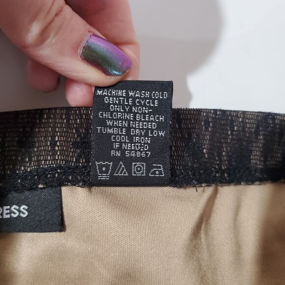 Vtg 90s Y2K Express Sheer Lace Overlay Ruffle Trim Skirt Sz M Whimsygoth Grunge - Picture 6 of 8